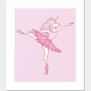 Ballerina Unicorn Posters and Art